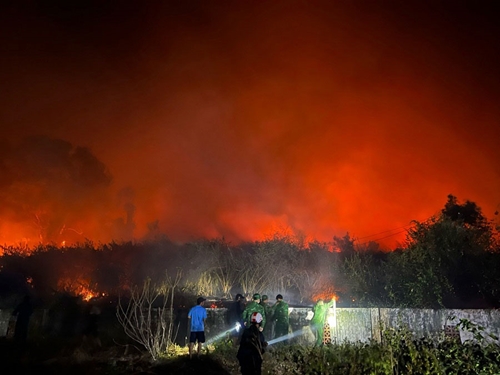 Đồn Biên phòng Tân Thành: Cử 20 cán bộ, chiến sĩ tham gia chữa cháy rừng